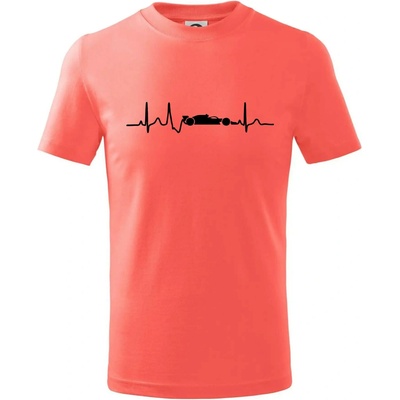 EKG formule tričko dětské bavlněné Korálová