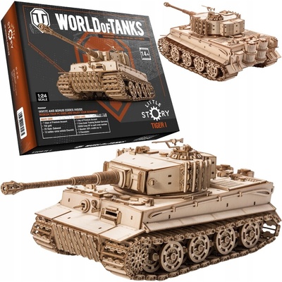Little Story Dřevěné 3D puzzle tank Tiger M1 1417 ks