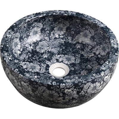 SAPHO PRIORI 41 cm blue flowers (PI038)