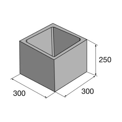 Tvarovka PRESBETON sloupková ST univerzální přírodní – 300 x 300 x 250 mm