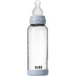 BIBS Стъклена бебешка бутилка Bibs - Със силиконов биберон, 240 ml, Baby Blue (50201231) - baby