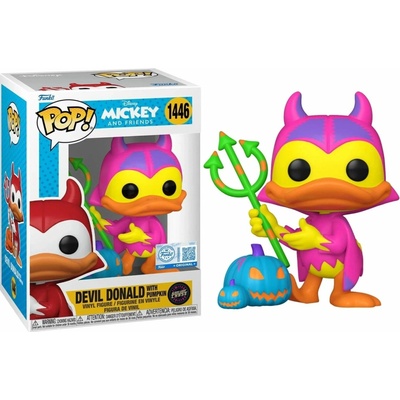Funko POP! 1446 Mickey & Friends - Devil Donald With Pumpkin Limited Special Black Light Chase
