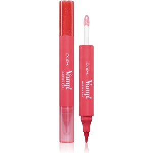 PUPA Vamp! Lip Marker Duo маркер за устни с блясък цвят 004 Spicy Raspberry 1.4ml