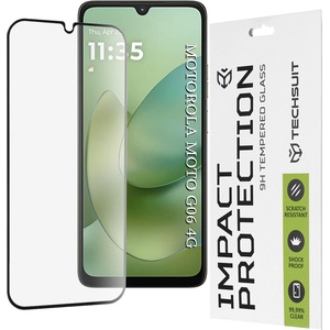 Techsuit Протектор - Techsuit 111D Full Cover / Full Glue - Motorola Moto G06 / Moto G06 Power - Черен