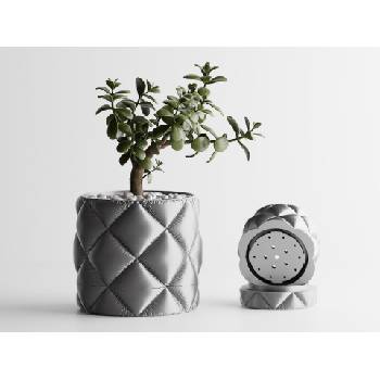 Декоративна саксия Atlanta сребърен