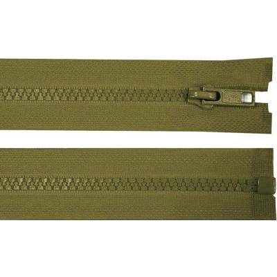 Pro Háčkování Kostěný zip No 5 délka 60 cm zelená khaki tmavá