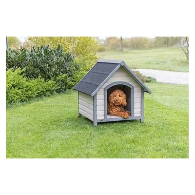 Natura bouda pro psa se sedlovou střechou M 77 x 82 x 88 cm šedá