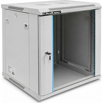 Qoltec RACK skrinka 19" | 12U | 600 x 635 x 450 | Sivá | Závesná