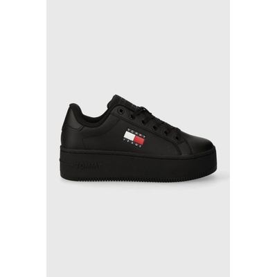Tommy Jeans Sneakersy Tjw Flatform Ess EN0EN02426 čierna