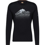 Icebreaker Мъжко мериносово термобельо Icebreaker Merino 200 Oasis L/S Crewe Rising Light Merino base layer - Black - размер XXL (015-2401-0115)