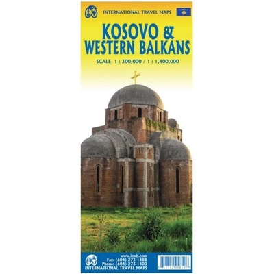 ITMB Publishing mapa Kosovo a západní Balkán 1/300-1/1,4M