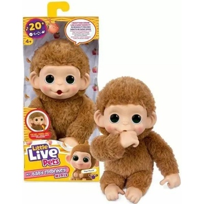 Little Live Pets Mini Maki opička interaktívne plyšové zvieratko Pepi Peach