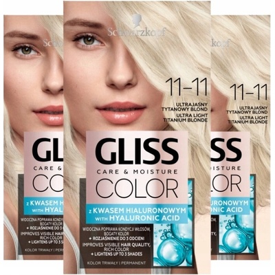 Schwarzkopf Gliss Color barva na vlasy ultra světlá titanová blond 11-11