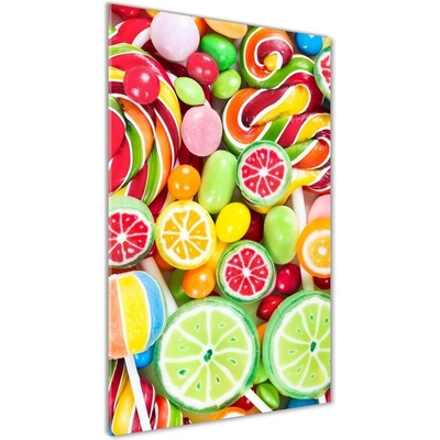Vertikálny fotoobraz na skle Farebné cukríky 50x100 cm