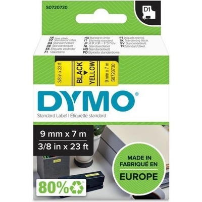 DYMO páska D1 9mm x 7m, čierna na žltej S0720730