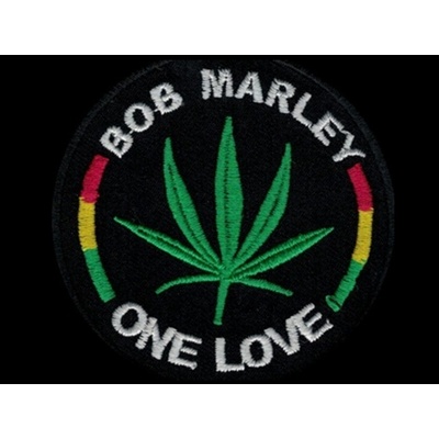 Nášivka BOB MARLEY one love vyšívaná zažehlovací