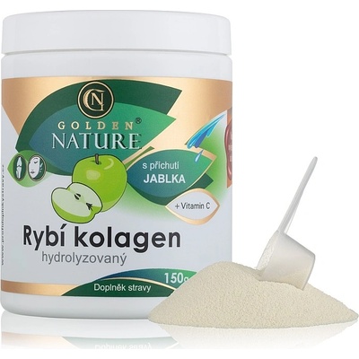 Golden Nature Hydrolyzovaný Rybí kolagen + Vitamin C jablko 150 g
