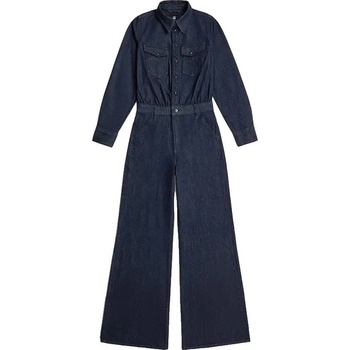 G-STAR Гащеризон G-Star Western Wide Leg long sleeve jumpsuit - Blue (Rinsed)