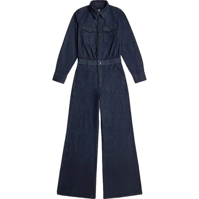 G-STAR Гащеризон G-Star Western Wide Leg long sleeve jumpsuit - Blue (Rinsed)