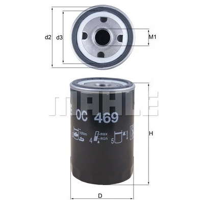 Olejový filter MAHLE ORIGINAL OC 469 (OC469)
