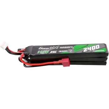 Gens ace 25C 2400mAh 3S2P 11.1V NUNCHUCK 3X Airsoft Gun Lipo baterie s Deans T konektorem