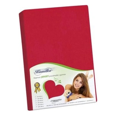 Bellatex jersey plachta Kamilka červená 180x200