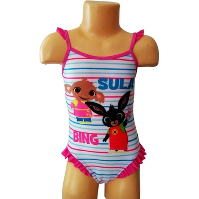 E plus M · Dětské / dívčí jednodílné plavky Zajíček Bing a Slonice Sula Růžová