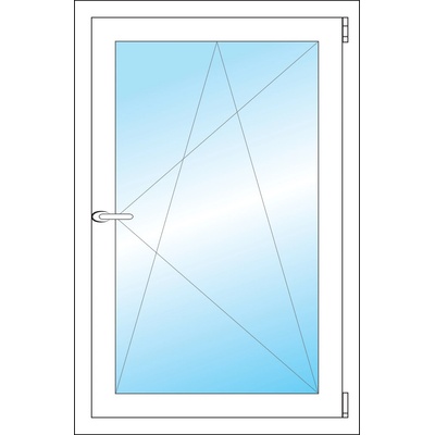 OKNA HNED Plastové okno 67x102 cm (670x1020 mm) bílé otevíravé a sklopné pravé