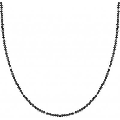 Sparkling Jewels Korálkový náhrdelník s čiernym onyxom NLK04S-G07