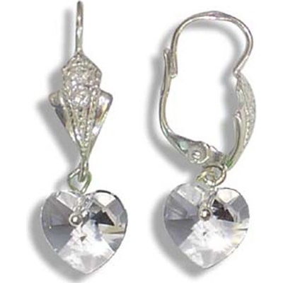 Zlatnictví Zlatíčko stříbrné náušnice s krystaly Swarovski 10020032