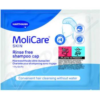 MoliCare SKIN Rinse free shampoo cap čiapka so šampónom a kondicionérom