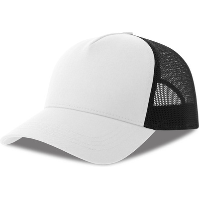 Atlantis Headwear Rapper Cotton-S 5 panelová Trucker COT33026091099-white/black Bílá/černá