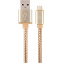 Gembird CCB-mUSB2B-AMCM-6-G Opletaný USB-C - USB 2.0, M/M, 1,8m, zlatý