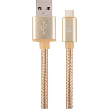 Gembird CCB-mUSB2B-AMCM-6-G Opletaný USB-C - USB 2.0, M/M, 1,8m, zlatý