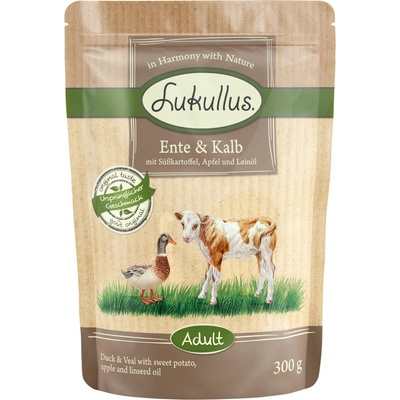 Lukullus Adult kachna & telecí 6 x 300 g