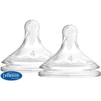 Dr. Brown's DR. BROWN'S Биберон за бутилки Option+ широко гърло 9m+ силиконов 2бр