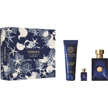 Versace Dylan Blue Подаръчен комплект, Тоалетна вода 100ml + Тоалетна вода 5ml + Душ гел 150ml, мъже