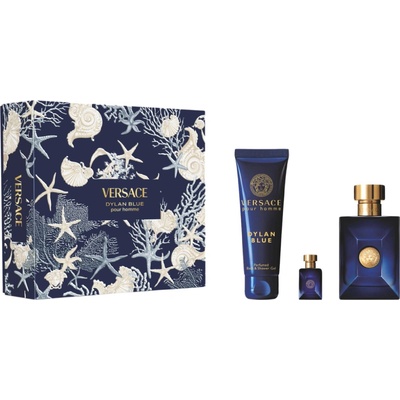 Versace Dylan Blue Подаръчен комплект, Тоалетна вода 100ml + Тоалетна вода 5ml + Душ гел 150ml, мъже