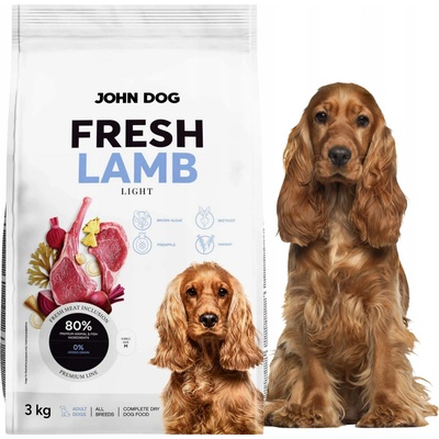 John Dog Adult Fresh Light jehněčí 3 kg