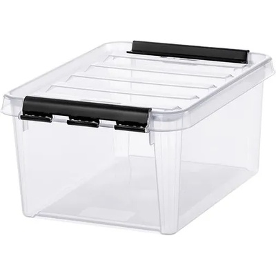 SMARTSTORE Пластмасова кутия за съхранение, 8 литра, с черни дръжки, SMARTSTORE "Classic 10", прозрачна 3482070 (3482070)