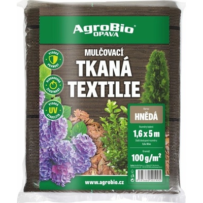 AgroBio Opava tkaná textilie 1,6 x 5 m 100 g/m² Hnedá
