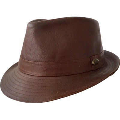 Jacaru Kangaroo Trilby trilby z klokaní kůže hnědý