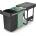 Brabantia Кош за смет за разделно събиране Brabantia Sort&Go 2x15L, Dark Grey & Jade Green (1008862)