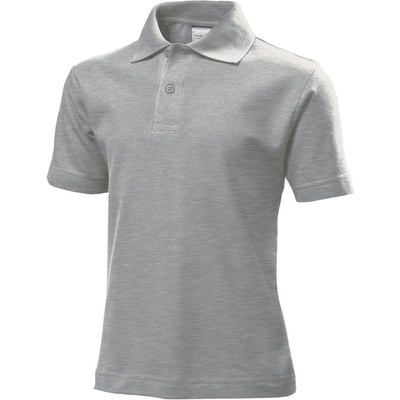 Stedman Dětská bavlněná polokošile s krátkým rukávem Tmavý melí