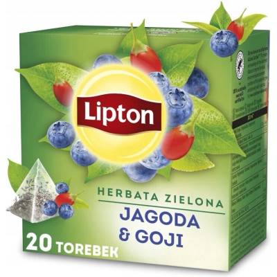 Lipton Aromatizovaný porciovaný zelený čaj Jahoda & Goji 20 x 1,4 g