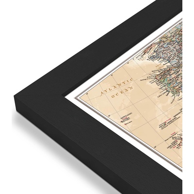 National Geographic Afrika - nástěnná mapa Executive 60 x 80 cm Varianta: mapa v dřevěném rámu, Provedení: Pegi černý