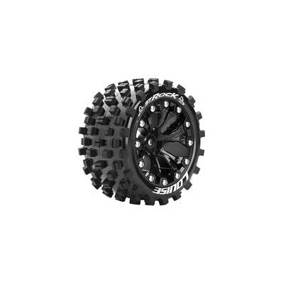 Louise RC ST-ROCK SOFT 1/10 1/2 offset 12 mm hex Black Rims L-T3273SBH
