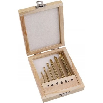 Levior Sada frézovacích vrtáků HSS TITAN 6ks 3-8mm