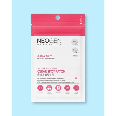 Neogen Dermalogy A-Clear Soothing Spot Patch čisticí náplast na aknózní pleť 24 ks