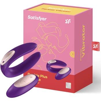 Satisfyer Вибратор за двойки лилав с дистанционно управление Satisfyer Plus